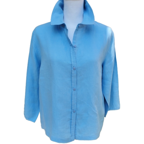 Relativity Tops - Relativity Linen Blouse